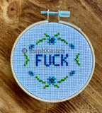 Tiny Fuck Framed Cross Stitch