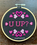 U UP? - Finished Cross-Stitch