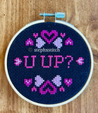 U UP? - Finished Cross-Stitch