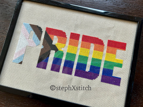 PRIDE - Framed Cross-Stitch