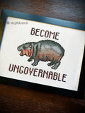 Moo Deng Become Ungovernable - Cross-Stitch Kit