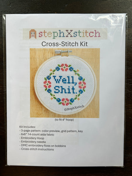 Well, Shit Cross Stitch Kit