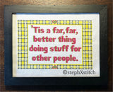 Clueless - Framed Cross-Stitch