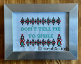 Don't Tell Me To Smile - Framed Cross-Stitch