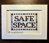 Safe Space LGBTQIA - Framed Cross-Stitch