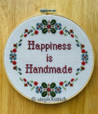 Happiness Is Handmade - PDF Cross-Stitch Pattern