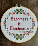 Happiness Is Handmade - PDF Cross-Stitch Pattern