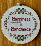 Happiness Is Handmade - PDF Cross-Stitch Pattern