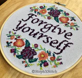 Forgive Yourself - Framed Cross-Stitch