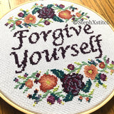 Forgive Yourself - Framed Cross-Stitch