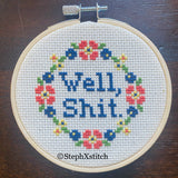 Well, Shit Cross Stitch Kit