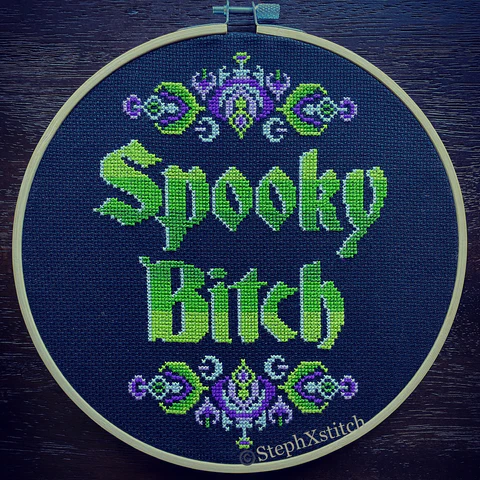 Spooky Bitch - PDF Cross Stitch Pattern