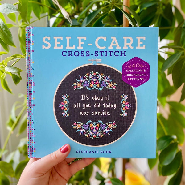 Signed "Self-Care Cross-Stitch" Hardcover Book