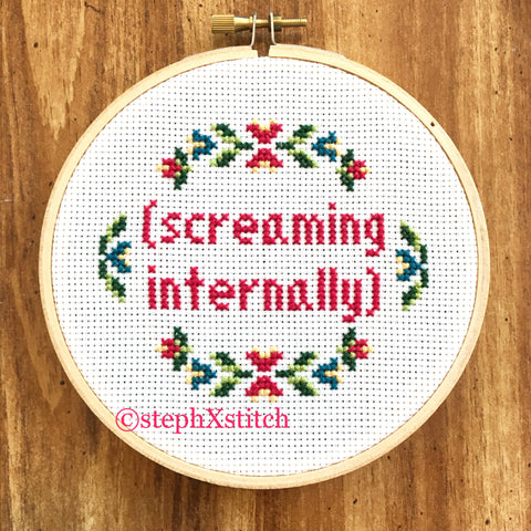 (screaming internally) PDF Cross Stitch Pattern