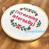 Screaming Internally - Cross Stitch KIT