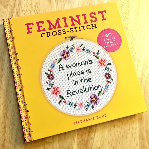 Signed "Feminist Cross-Stitch" Hardcover Book