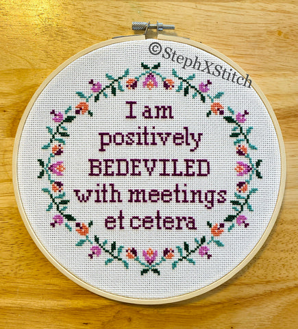 I Am Positively Bedeviled With Meetings Etc - PDF Pattern