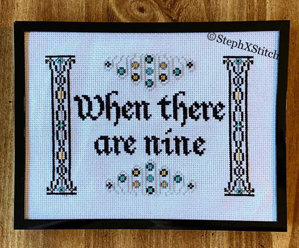 When There Are Nine Ruth Bader Ginsburg Quote - PDF Cross Stitch Pattern