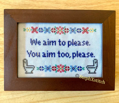 We Aim To Please. You Aim Too, Please. - PDF Cross Stitch Pattern