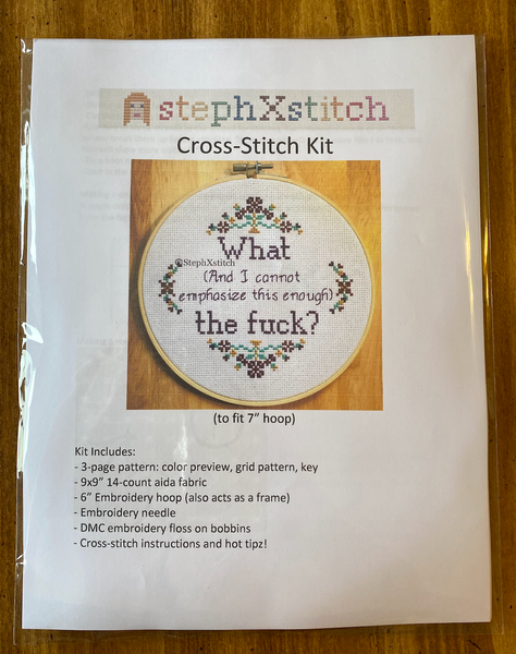 What (and I Cannot Emphasize This Enough) The Fuck? Cross Stitch Kit