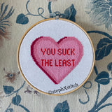 You Suck The Least - Framed Cross-Stitch