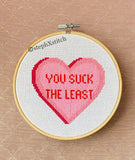 You Suck The Least - Framed Cross-Stitch