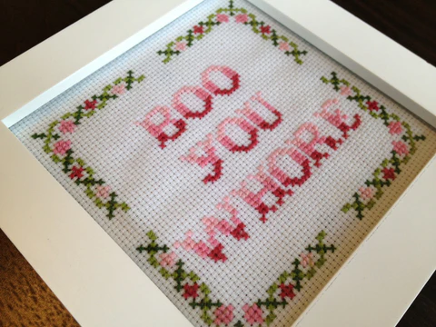 Boo You Whore - PDF Cross Stitch Pattern