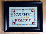 Hummus Where the Heart Is -PDF Cross Stitch Pattern