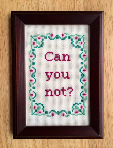 Can You Not? - PDF Cross Stitch Pattern