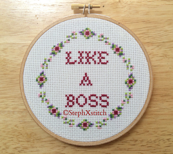 Like A Boss - PDF Cross Stitch Pattern