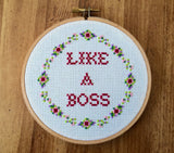 Like A Boss - PDF Cross Stitch Pattern