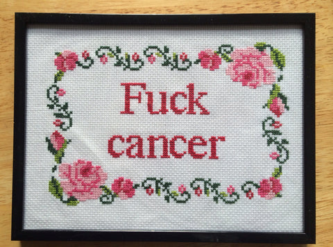 Fuck Cancer - PDF Cross Stitch Pattern