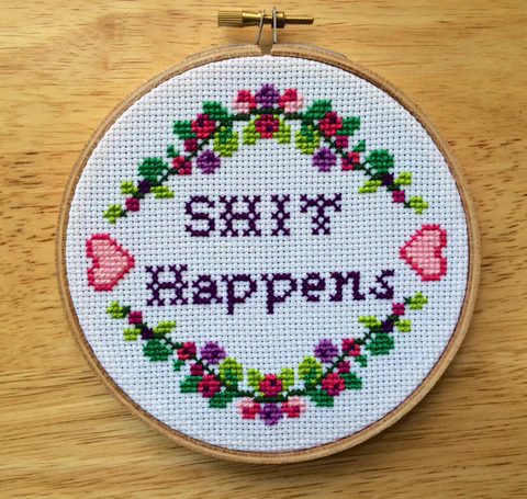 Shit Happens - PDF Cross Stitch Pattern